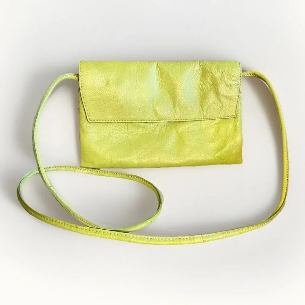 Free People Nicola Leather Crossbody Bag Green Small Shoulder Purse NWOT